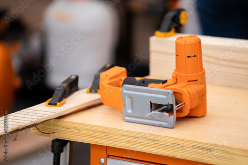 Wallpaper Mural Electric tool for construction of wooden house Torontodigital.ca