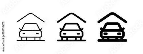 Editable parking area, garage vector icon. Property, real estate, construction, mortgage, interiors. Part of a big icon family. Perfect for web and app interfaces, presentations, infographics, etc