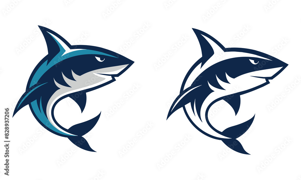 Shark mascot illustration on white background Shark mascot illustration on white background
