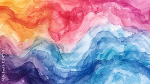 Dynamic watercolor washes in vibrant shades, ideal for a colorful and flowing background design