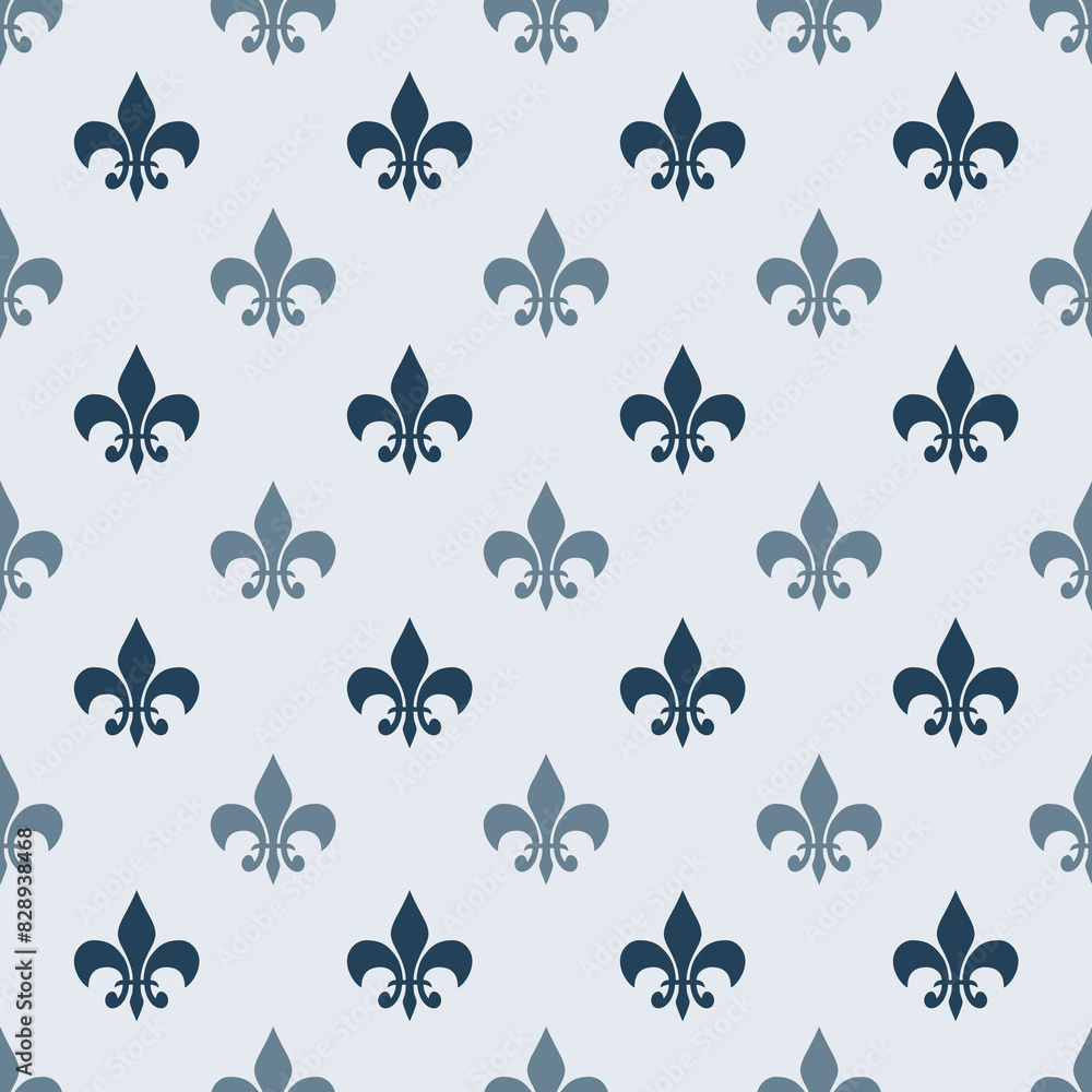 fleur-de-lis royal, luxury seamless pattern background. Ornament with symbol fleur-de-lis illustration fleur-de-lis royal, luxury seamless pattern background. Ornament with symbol fleur-de-lis illustration