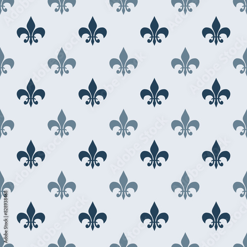 fleur-de-lis royal, luxury seamless pattern background. Ornament with symbol fleur-de-lis illustration