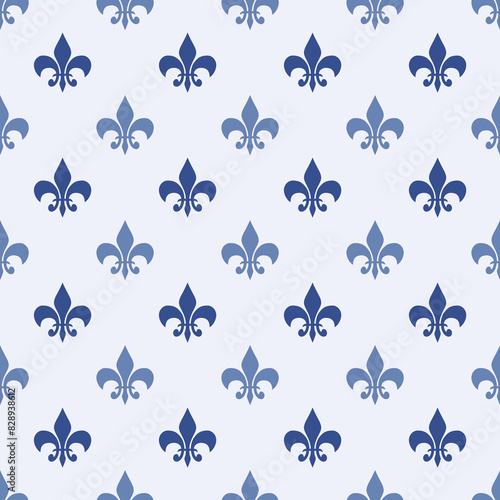 fleur-de-lis royal, luxury seamless pattern background. Ornament with symbol fleur-de-lis illustration