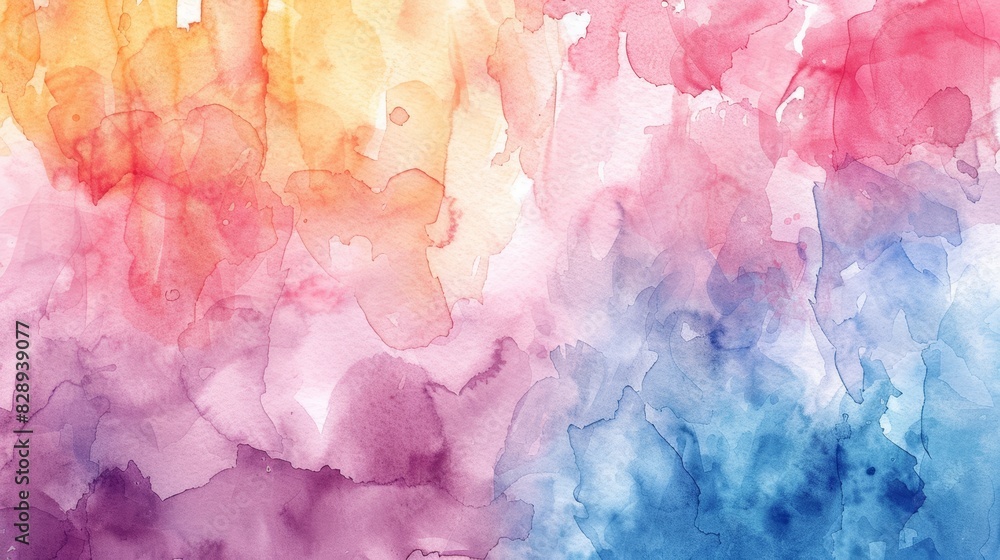 Fototapeta premium Soft watercolor background with gentle pastel washes, perfect for creating a serene and artistic visual