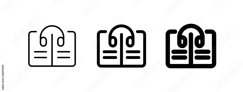 Editable audio book vector icon. Part of a big icon set family. Perfect for web and app interfaces, presentations, infographics, etc Editable audio book vector icon. Part of a big icon set family. Perfect for web and app interfaces, presentations, infographics, etc