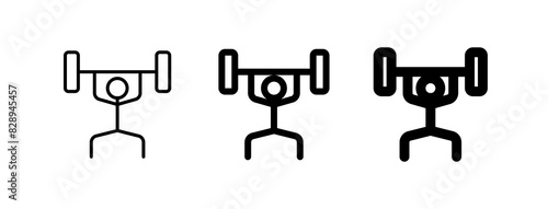 Editable weight lifting vector icon. Part of a big icon set family. Perfect for web and app interfaces, presentations, infographics, etc