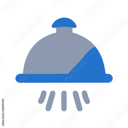 blue range hood for kitchen ventilation