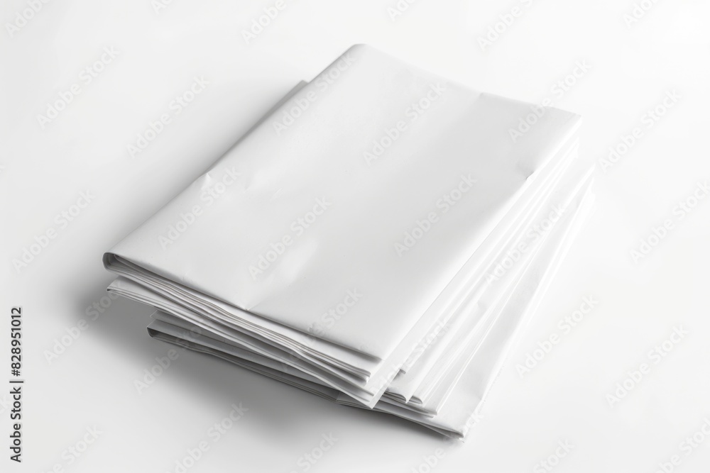 Daily Newspaper Blank Content Isolated with Clipping Path. Daily Newspaper Blank Content Isolated with Clipping Path.