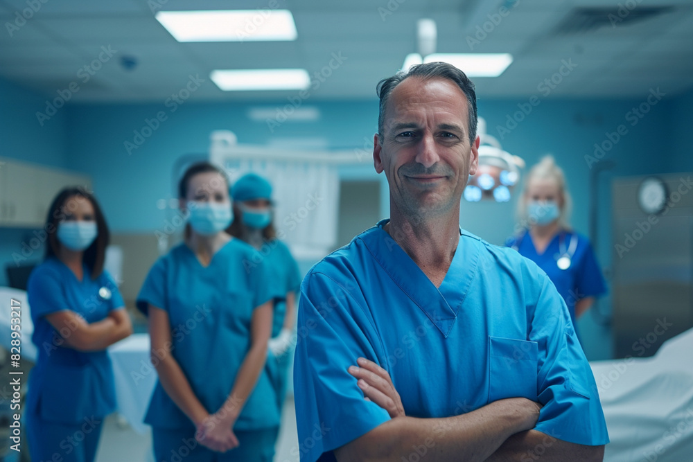team in hospital, portrait of team of doctors in hospital team in hospital, portrait of team of doctors in hospital