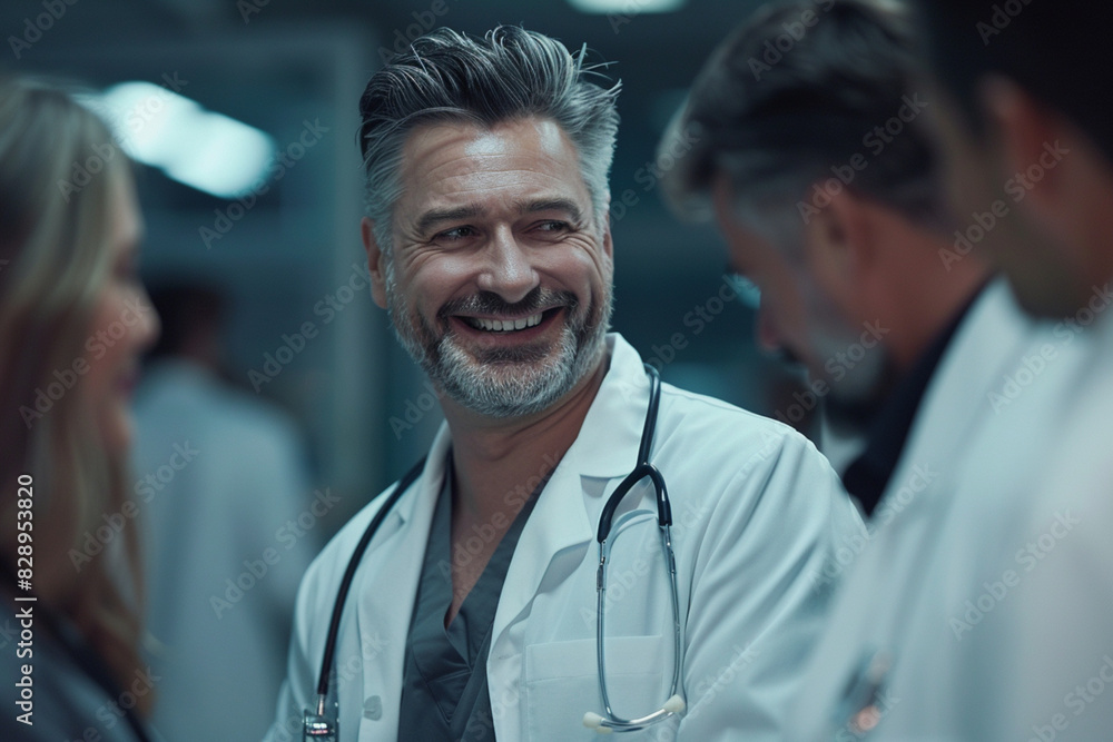 portrait of a doctor, portrait of team of doctors in hospital portrait of a doctor, portrait of team of doctors in hospital