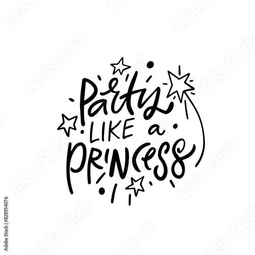 Capture the Princess Celebration magic with a quote surrounded by stars, ideal for a festive event