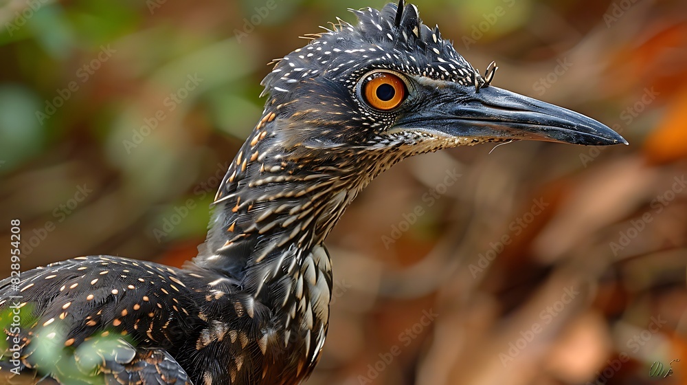 juvenile Ascension Night Heron Nycticorax olsoni with brown and white