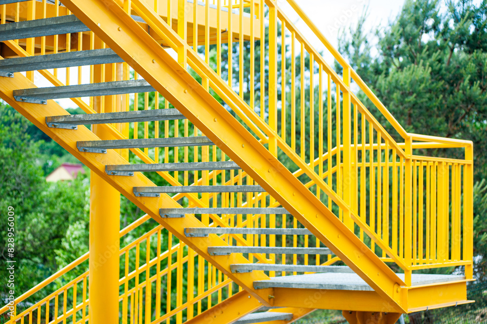 Building metal constructions, stairs, outdoor Building metal constructions, stairs, outdoor