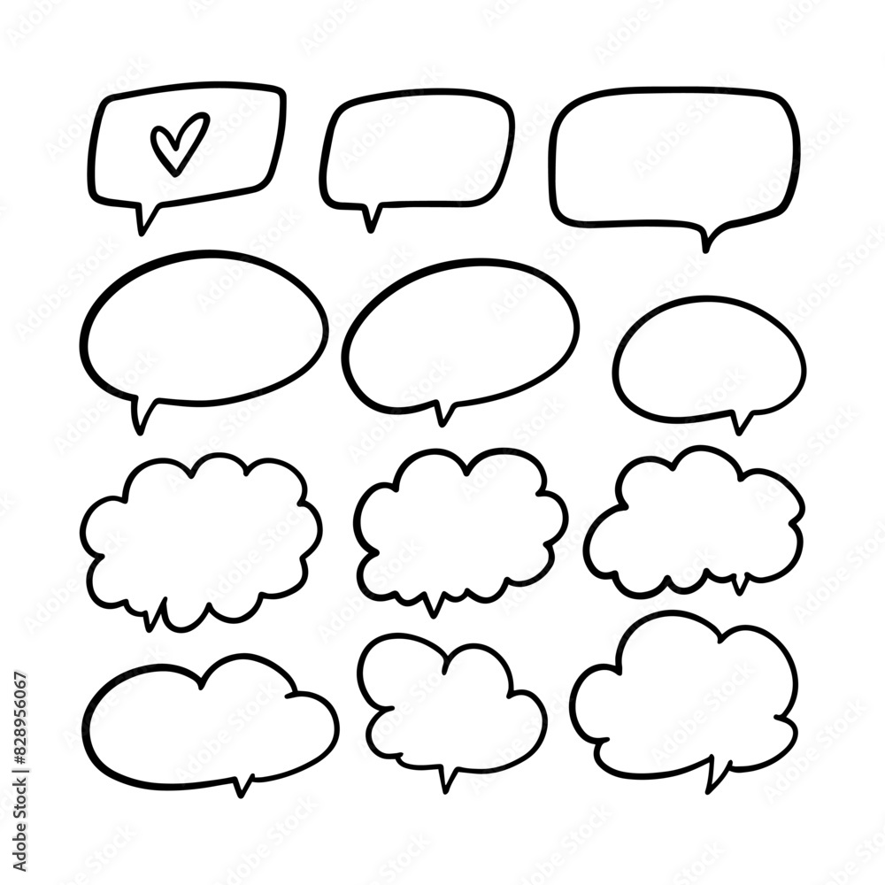 Discover hand-drawn speech bubbles for comics and illustrations with creative expression Discover hand-drawn speech bubbles for comics and illustrations with creative expression