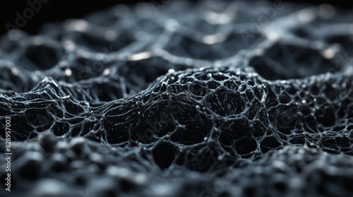 Carbon nanotube textures arranged in spherical formations. photo