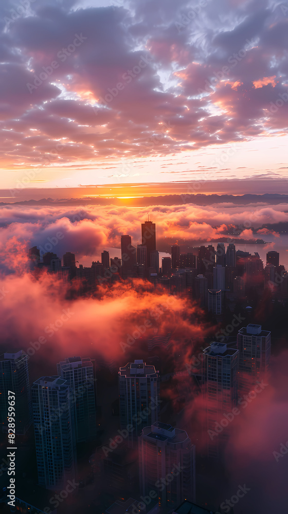 Fototapeta premium city skyline view