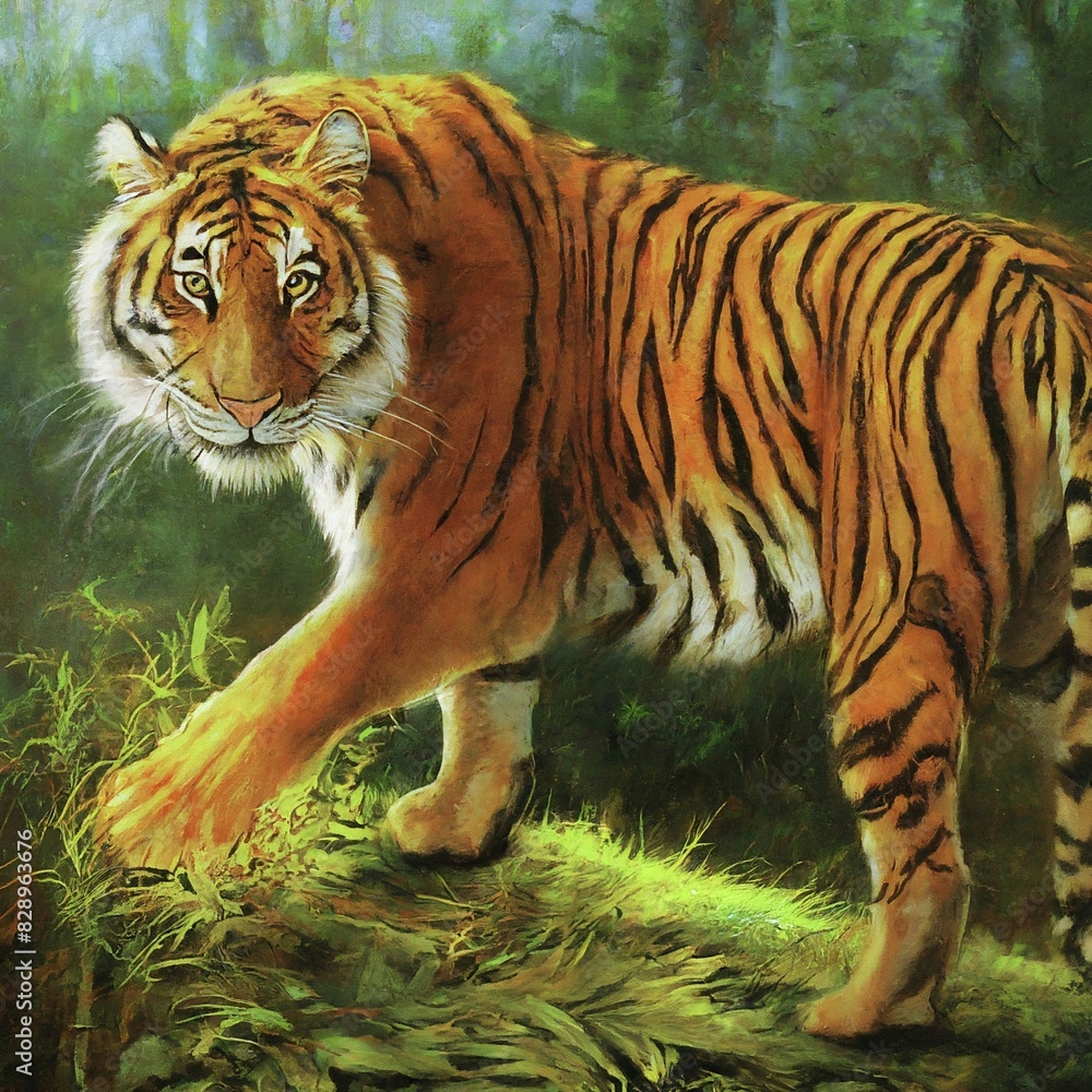 Obraz premium A mythical tiger