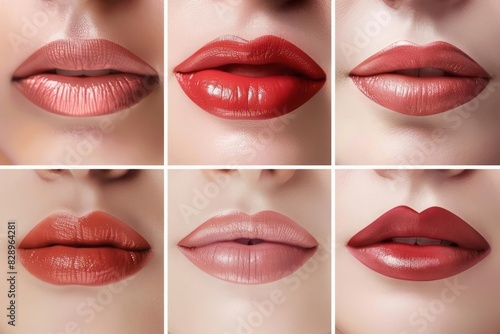 A step by step guide to lip contouring with images of the process from bare lips to fully contoured and colored