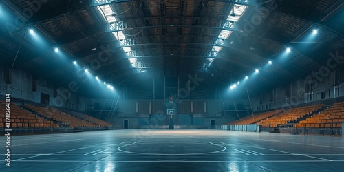 Desolate Echoes  Capturing the Silence of an Empty Basketball Arena