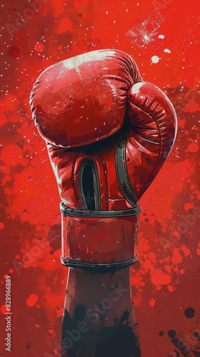 Red Boxing Gloves in Artwork