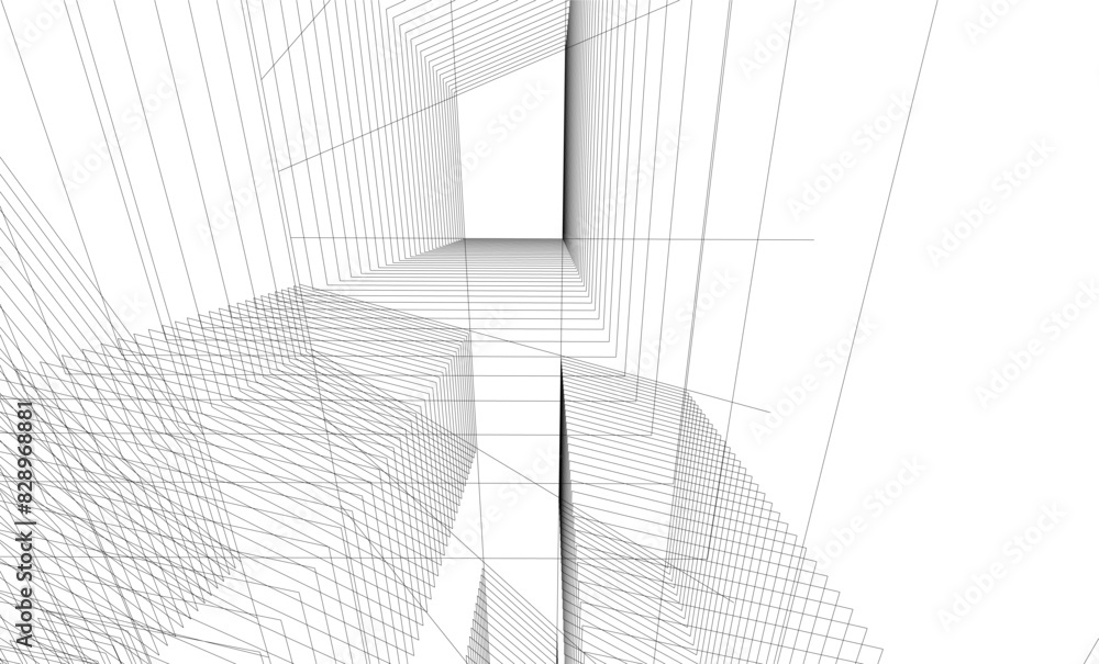 Fototapeta premium architecture building 3d vector illustration