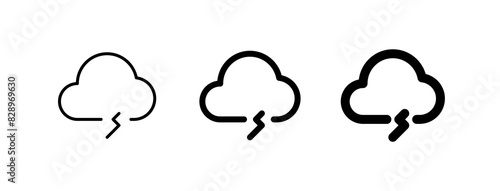 Photography Editable thundercloud vector icon