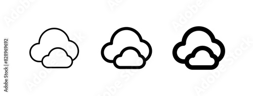 Editable clouds vector icon. Part of a big icon set family. Perfect for web and app interfaces, presentations, infographics, etc