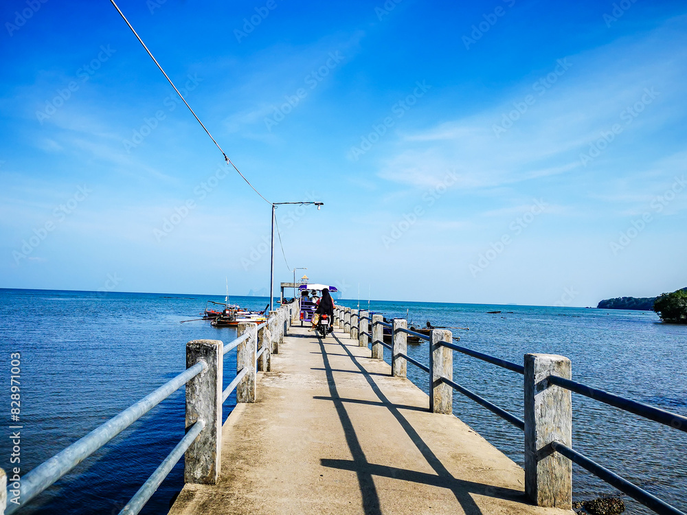 Landscape of Dugong observation tower at Libong island,located in Trang city of Thailand Landscape of Dugong observation tower at Libong island,located in Trang city of Thailand