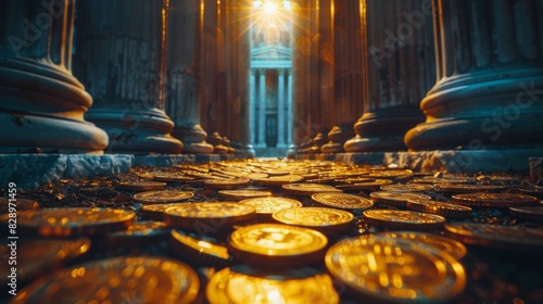Coins on Top of Map