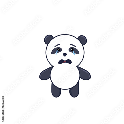 panda on white background