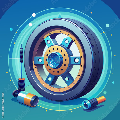 vector illustration of wheel