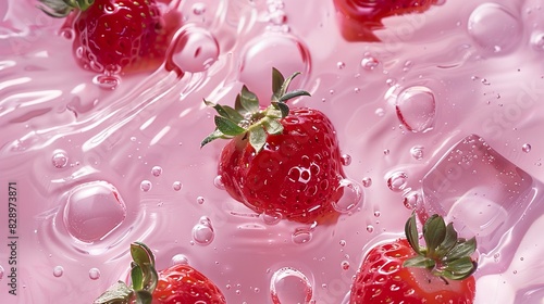 strawberries in ice clubes
