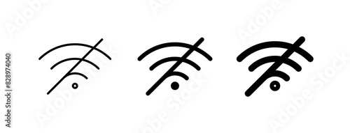 Editable vector no wifi access signal icon. Part of a big icon set family. Perfect for web and app interfaces, presentations, infographics, etc