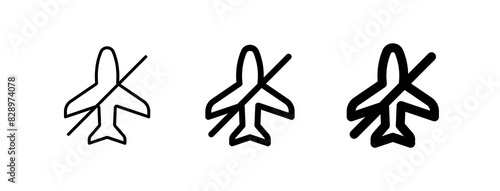 Editable vector airplane mode off icon. Part of a big icon set family. Perfect for web and app interfaces, presentations, infographics, etc