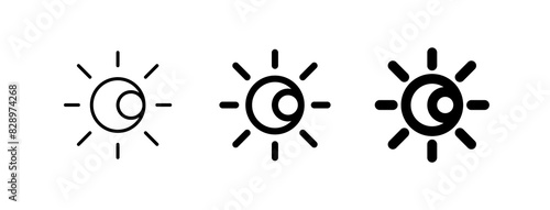 Editable vector sun and moon icon. Part of a big icon set family. Perfect for web and app interfaces, presentations, infographics, etc