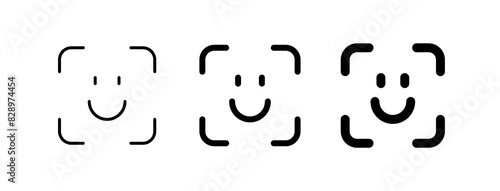 Editable face id, facial recognition vector icon. Part of a big icon set family. Perfect for web and app interfaces, presentations, infographics, etc