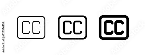 Editable close captioning sign vector icon. Part of a big icon set family. Perfect for web and app interfaces, presentations, infographics, etc