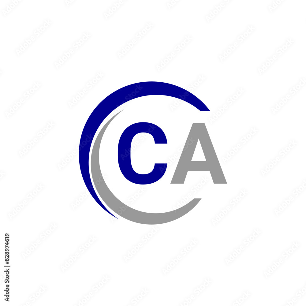 Obraz premium Alphabet letters Initials Monogram logo CA, INITIAL Letter CA logo design, template vector illustration. CA Initial Letter Logo design vector template, Graphic Alphabet Symbol for Corporate Business 