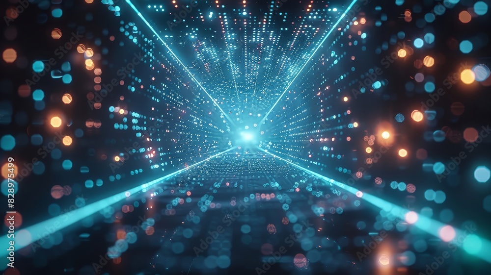Fototapeta premium Abstract Background Illuminated by Bright Lights