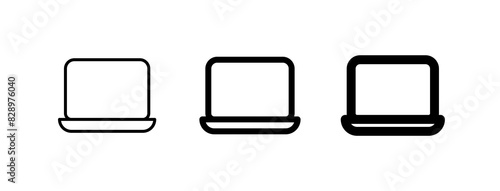 Editable vector blank laptop computer screen icon. Part of a big icon set family. Perfect for web and app interfaces, presentations, infographics, etc