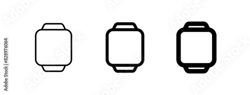 Editable vector blank square smartwatch screen icon. Part of a big icon set family. Perfect for web and app interfaces, presentations, infographics, etc