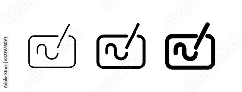 Editable vector drawing tablet icon. Part of a big icon set family. Perfect for web and app interfaces, presentations, infographics, etc
