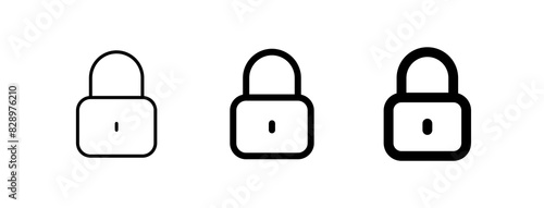 Editable vector lock padlock encryption password icon. Part of a big icon set family. Perfect for web and app interfaces, presentations, infographics, etc