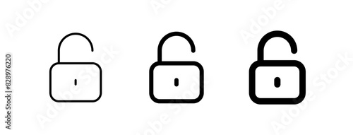 Editable vector unlock padlock password security icon. Part of a big icon set family. Perfect for web and app interfaces, presentations, infographics, etc photo