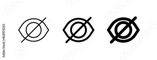 Editable vector hide password eye visual impairment icon. Part of a big icon set family. Perfect for web and app interfaces, presentations, infographics, etc