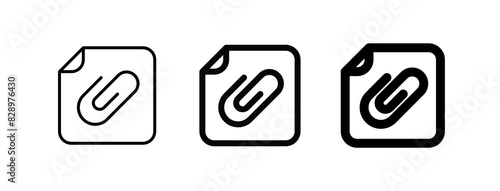 Editable vector attachment file icon. Part of a big icon set family. Perfect for web and app interfaces, presentations, infographics, etc