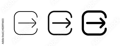 Editable vector logout exit icon. Part of a big icon set family. Perfect for web and app interfaces, presentations, infographics, etc