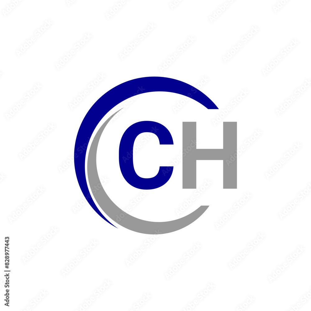 Fototapeta premium Alphabet letters Initials Monogram logo CH, INITIAL Letter CH logo design, template vector illustration. CH Initial Letter Logo design vector template, Graphic Alphabet Symbol for Corporate Business 