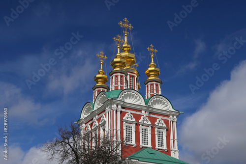 Novodevichy convent in spring. Moscow. Russia. April, 16, 2024.