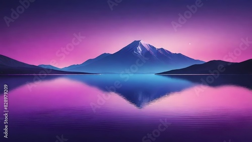 Purple landscape, Fantasy mountains, Digital art